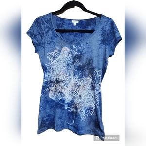 Women's Vintage Butterfly Top, sz L